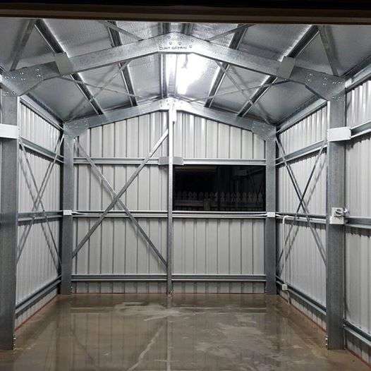 BlueScope Lysaght steel framing in a Bryland shed