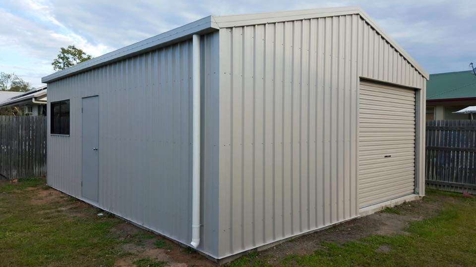 Cream Gable Side Workshop - Shed by Bryland Sheds Townsville
